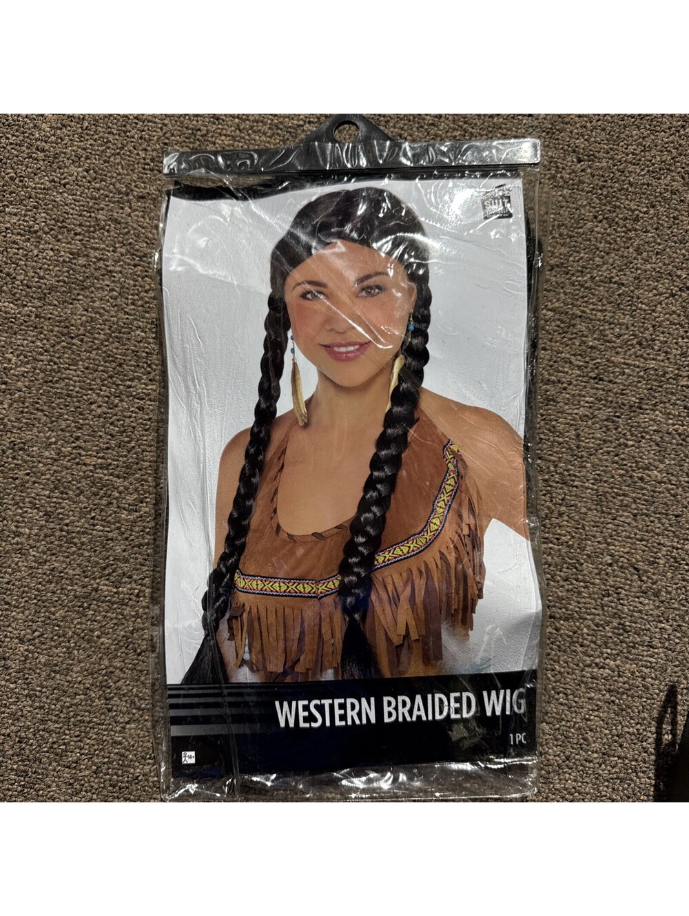AMSCAN Native American Braids Wig Halloween Costume Accessories, Black, One Size